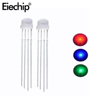 50/100PCS 5mm LED Diode Fog Diffused RGB Lights 4Pins Common Cathode/Anode Bright Lamp Light Emitting Diodes Kit Electrical Circuitry Parts