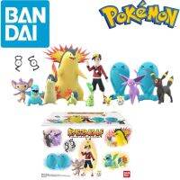 ?Bandai Original Scale World POKEMON Johto Region Gold Typhlosion Wobbuffet Totodile Togepi Pichu ของเล่นตัวการ์ตูนอะนิเมะสำหรับเป็นของขวัญเด็ก