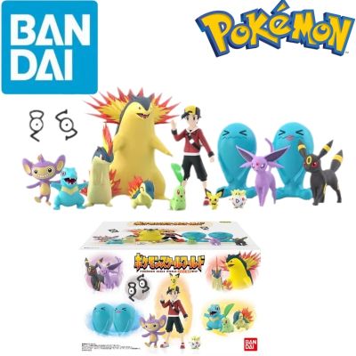 🧡Bandai Original Scale World POKEMON Johto Region Gold Typhlosion Wobbuffet Totodile Togepi Pichu ของเล่นตัวการ์ตูนอะนิเมะสำหรับเป็นของขวัญเด็ก