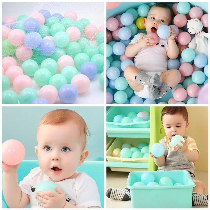 50-100-200pcs-ลูกบอลพลาสติกคละสีเสริมสร้างพัฒนาการเด็ก-ขนาด-4-5-5cm-สีแววสวยปลอดสารพิษ-หนา-นิ่ม-คุณภาพด