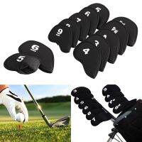 ✿◘ 10 ชิ้น/เซ็ต Golf Head Covers Club Iron Protector Neoprene Headcover Golf อุปกรณ์เสริมสีดำ Golfer Light ของขวัญสำหรับนักกอล์ฟ 2 สี