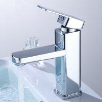 ■☈ Sink Faucet Luxury Bathroom Fixture Toilet Accessories Furniture Mixer Washbasin Tap Removable Utensils Cold Hot Water Silver