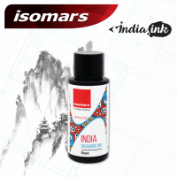 ISOMARS INDIA INK ISM 100ML สีดำ (India Waterproof Drawing Ink BK)