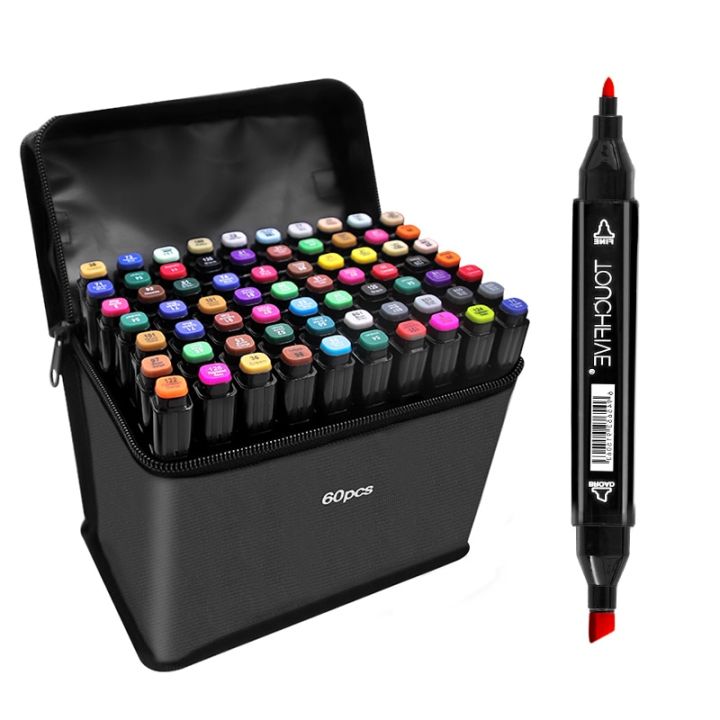 TOUCH LIIT 30/40/60/80 Colors Art Markers Dual Head Sketch Alcohol