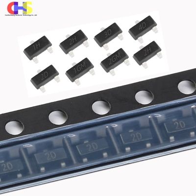 100pcs MMBTA06 1GM MMBTA56 2GM SOT23-3 MMBTA05 1H MMBTA55 2H MMBTA42 1D MMBTA44 3D MMBTA92 2D MMBTA94 4D SOT-23 SMD Transistor