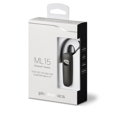 Plantronics ML15 bluetooth Headset Supports Connecting 2 Headphones At The Same Time (Black)
