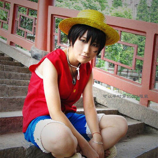 One Piece Luffy COS clothing Luffy the same straw hat, the first and ...