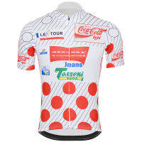 Mens Summer Retro Classic Red Dots Shirt Short Sleeve Cycling Jerseys Bicycle Clothing Bike Wear Ropa Ciclismo Maillo