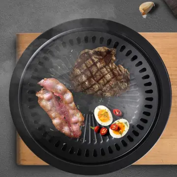 Korean Smokeless Barbecue Grill Pan Gas Household Non-Stick Gas Stove Plate  Electric Stove Baking Tray