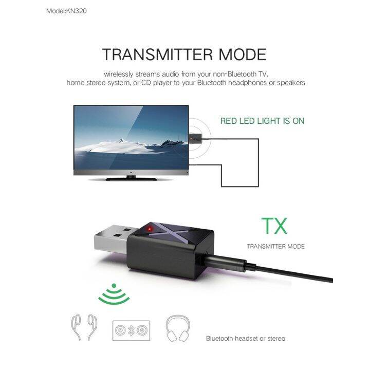 2019-ใหม่-usb-เครื่องส่งสัญญาณบลูทู-ธ-รับ-2-in-1-อะแดปเตอร์เสียงไร้สาย-5-0-คอมพิวเตอร์ทีวี