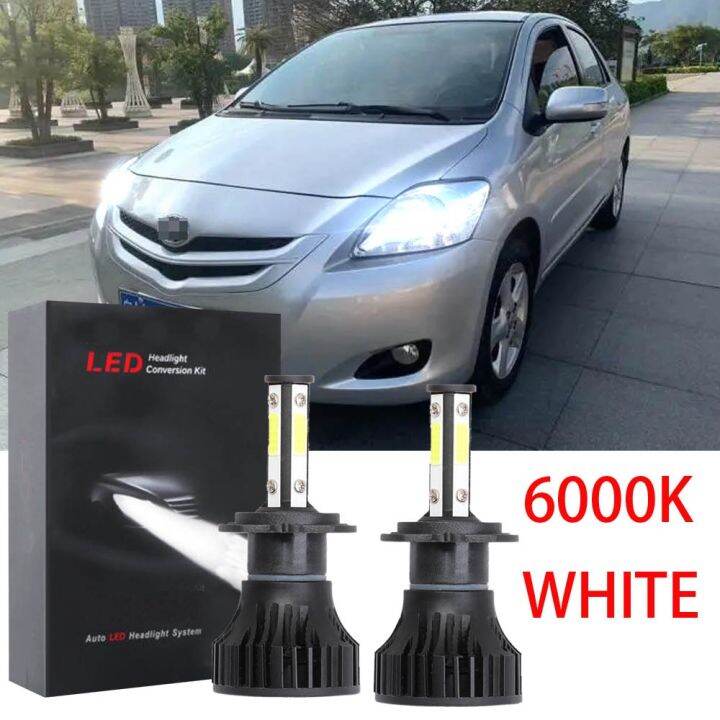 ชุดหลอดไฟหน้าฮาโลเจน-led-2009-6000k-แบบเปลี่ยน-สําหรับ-toyota-vios-2008-2013-รับประกัน-10-เดือน