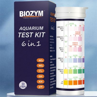 BIOZYM nitrite tester NO3/NO2/CL2/GH/KH/PH freshwater fish tank test strip Inspection Tools