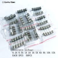 XMM-50pcs/lot 10 Kinds 5x20mm Fast Glass Fuse Kit In Package 0.2a 0.5a 1a 2a 3a 5a 6a 8a 10a 15a /250v 5*20 Insurance Tube Package