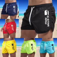 Summer Mens Beach Shorts Letter Printed Sports Casual Drawstring Shorts Swimwear Male Quick-Dry Swim Trunks Board Short Pants