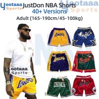 JustDon American Retro Time NBA Shorts [S-2XL] 40 Lakers Bulls Rockets Hot Basket Nets Magic Team With Pocket Ball Pants Ready Stock