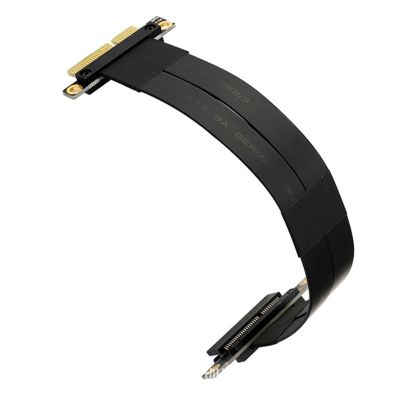 PCI-E 3.0 4X to 4X Graphics Card Extension Cable PCI-E X4 to X4 Male to Female Transfer Cable 180 Degrees