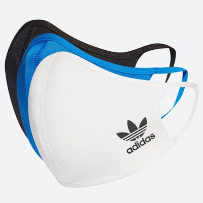Adidas หน้ากากผ้า 3 ชิ้น Adidas Face Covers M/L 3-Pack  HB7854 (White/Blue/Black) สินค้าลิขสิทธิ์แท้