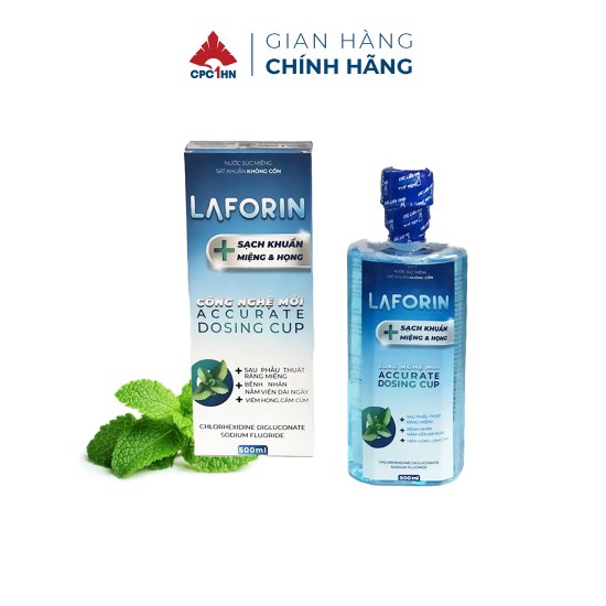 Nước súc miệng laforin chlorhexidine 500ml sát khuẩn răng miệng giảm nhiệt - ảnh sản phẩm 3