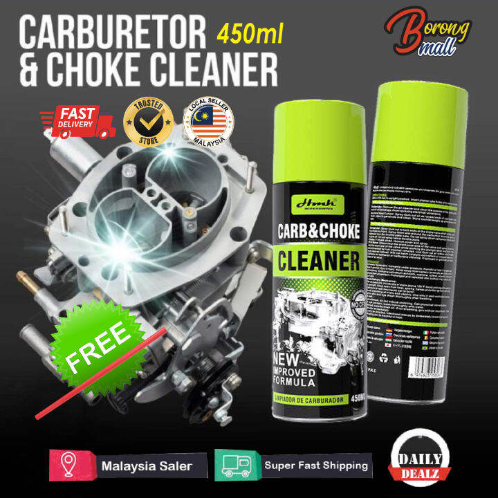 450ml Carb & Choke Cleaner Spray Carburetor Degreaser Remover Injector