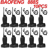 10ชิ้น/ล็อตวิทยุสื่อสาร BF-888S วิทยุสื่อสารสองทางชุดวิทยุ BF 888S UHF 400-470Mhz 16CH Walkie-วิทยุสื่อสารหูฟังรับส่งสัญญาณ