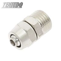 ☌◊ 1pcs Pneumatic Air Fittings 4-M5 4 6 8 10 12mm Thread 1/8 3/8 1/2 1/4 BSP Quick brass Connector For hose Tube Connectors