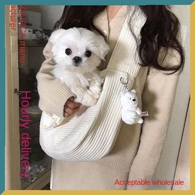 Cash on Delivery Factory Spot Summer Outing Portable Backpack Crossbody Cat Backpack Small Dog Canvas Bag Cat Outing Bag Backpack Outing Backpack Dog Backpack Cat B