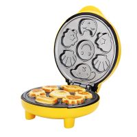 【LZ】◈☾✣  Criador Automático De Bolo De Desenhos Animados Domésticos Frigideira Multifuncional Pão Infantil Aquecimento Lateral Duplo Cozimento Máquina De Café Da Manhã