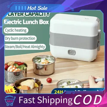 200W Purple Rice Cooker Mini Home Office Portable Electric Lunch Box Food  Heater