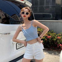 zhangdunguo Women Sexy Solid Camis Crop Top Casual Tank Tops Vest Sleeveless Streetwear Club High Street