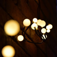 ใหม่! Vunji 7.5M 72 LED Ball rattan String ไฟ Milky Ball สำหรับ Xmas Garland Cafe งานแต่งงานตกแต่งบ้าน Fairy Lights