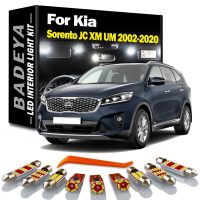 BADEYA ชุดไฟโดมการส่งข้อมูลแบบติดต่อกันนำตกแต่งภายในแผนที่สำหรับ KIA Sorento JC XM UM 2002-2018 2019 2020ไม่มีข้อผิดพลาดหลอดไฟหลอดไฟ LED รถยนต์ยานพาหนะ