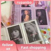 RUPANBO039392692อัลบั้มรูป Kpop ที่ใส่บัตรประชาชนแบบหลายช่องช่องที่ใส่บัตรรูปภาพขนาดเล็กผู้ถือบัตรแบบหลวมห่วงเข้าเล่มดาว