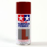 SPY สีสเปรย์ TAMIYA 87160 FINE SURFACE PRIMER L FOR PLASTIC &amp; METAL (OXIDE RED) 180ml  รองพื้นโมเดล สเปรย์  Spray