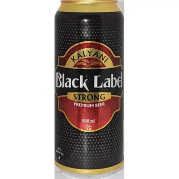 Kalyani Black Label Super Strong Premium Indian Beer Can, 490 ml x