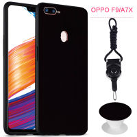 สำหรับ OPPO F9/F9 Pro/A7X Silicon Soft Ruber กรณี (สีดำ)