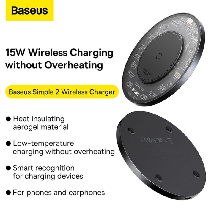 baseus-15w-ไร้สายอย่างเร็ว-r-สำหรับ14-13-12สำหรับ-airpods-มองเห็นได้-qi-ชาร์จไร้สายแพดสำหรับซัมซุง-s22-x5-poco