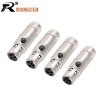 10Pcs/Lot Mini XLR 3Pin 4Pin 5Pin 6Pin Male Panel Chassis Socket Screw Mount Small Plug XLR Microphone MIC Audio Connector