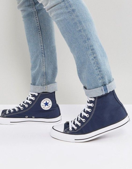 READY STOK- KASUT/SHOES CONVERSE CLASSIC ALL STAR HIGHCUT- NAVY BLUE |  Lazada