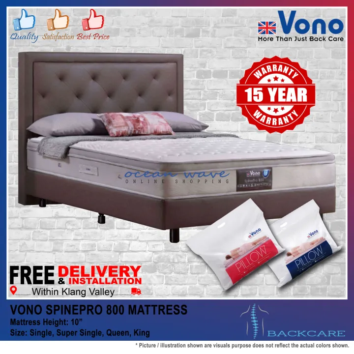 FREE DELIVERY BEST BUY VONO SPINEPRO 800 MATTRESS (SIZE: SINGLE, SUPER ...