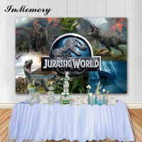 InMemory Jurassic Park พื้นหลังการถ่ายภาพไดโนเสาร์ Boy Birthday Party ฉากหลัง Photo Booth Props เค้กตกแต่งตาราง