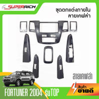 ชุดแต่งภายใน Fortuner 2005-2008 รุ่น TOP หน้าคอนโซลลายแคฟล่า  เกียร์ AUTO ชุดแต่ง ของแต่ง ประดับยนต์