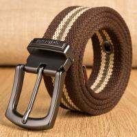 【COD/Ready Stock】Men Belt แฟชั่นใหม่ผู้ชาย 3.8cm Casual Business ที่ถอดออกได้เข็มขัดผ้าแคนวาสสำหรับชาย 110-140cm