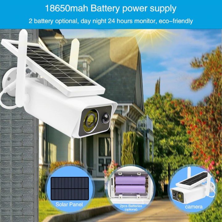 กล้องรักษาความปลอดภัยภายในบ้าน-home-security-camera-5mp-cctv-solar-q1-กล้องวงจรปิดไร้สาย-waterproof-wifi-wireless-outdoor-ip-camera-cctv-i-cam-app