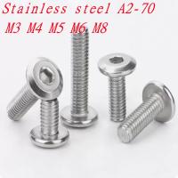 5-20 Buah M3 M4 M5 M6 M8 304 Stainless Steel Besar Datar Hex Hexagon Kepala Soket Allen Furnitur Keling Sekrup Konektor Baut Bersama