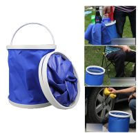 1Pc New 9L 11L Oxford Cloth Waterproof Round Portable Folding Outdoor Camping Fishing Bucket Car Wash Bucket Household Bucket