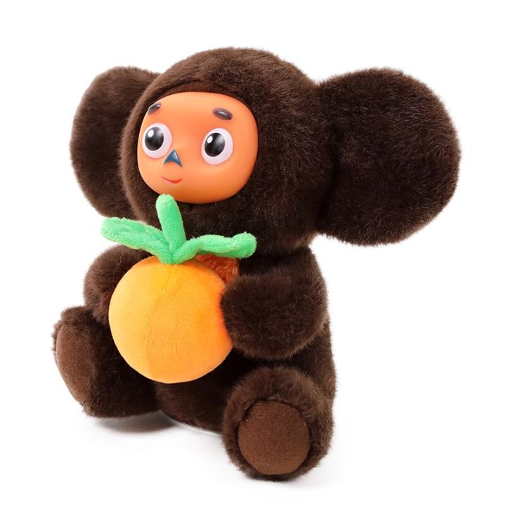 ลิงหูใหญ่รัสเซียการบันทึกเสียงวิดีโอและร้องเพลงการ์ตูนลิง-cheburashka-ตุ๊กตาหนานุ่ม-children39-s
