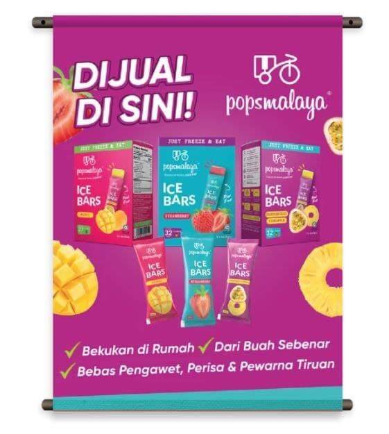 Pops Malaya Ice Bars Banner | Lazada