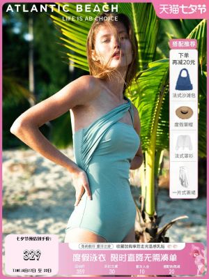 Atlanticbeach 2021 New Swimsuit Womens Summer Fairy Swimsuit Cover Belly Slim Sexy Temperament Conjoined