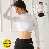 SG ฤดูร้อนสุภาพสตรีแขนยาวครีมกันแดดกอล์ฟ Cropped Tops ผู้หญิง Breathable ชุดชั้นใน Anti-UV Cooling Golf เสื้อ Dry Fit Wear S-XL