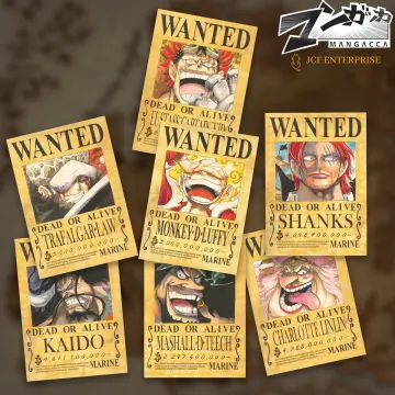 One Piece Bounty Wanted Poster Luffy 3 Billion White beard Sticker